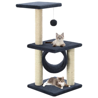 Vidaxl Rascador Para Gatos Con Poste De Sisal 65 Cm Azul Oscuro_1