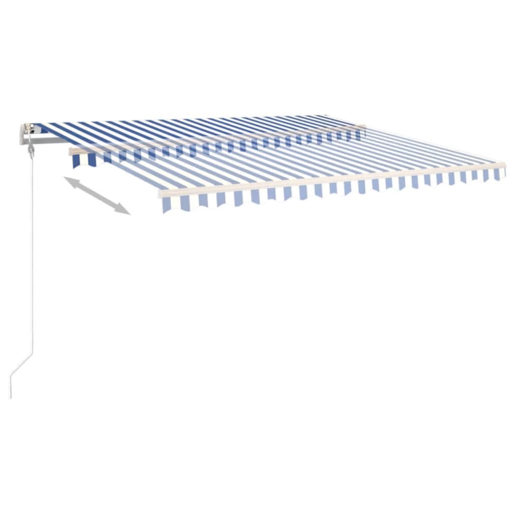 Toldo Automático Retráctil Azul Y Blanco 400x350 Cm_3