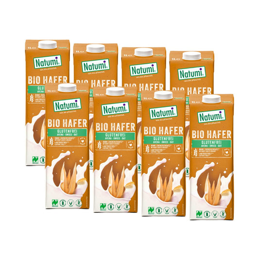 Pack 8 uds Bebida Avena Sin Gluten BIO Natumi 1 L