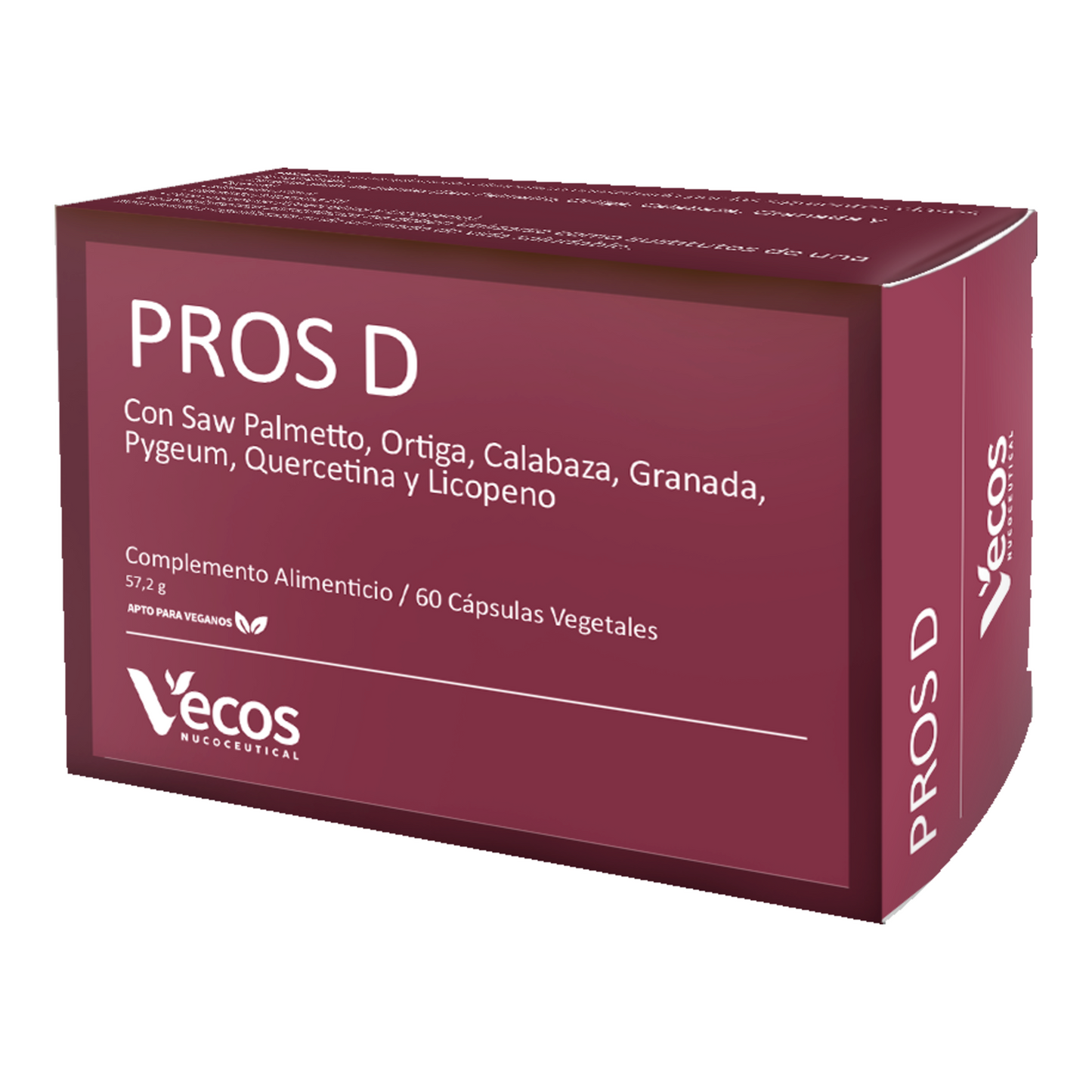 Pros D Vecos 60 Cápsulas | Función Urinaria Y Salud Masculina | Saw Palmetto, Zinc Y Vitamina D_0