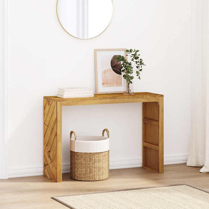 Mesa Consola Madera Maciza De Teca 110x35x75 Cm_2