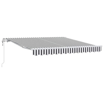 Toldo Retráctil Automático Gris Antracita Y Blanco 300x250 Cm_0