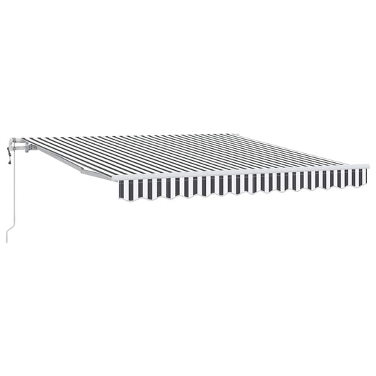 Toldo Retráctil Automático Gris Antracita Y Blanco 300x250 Cm_0