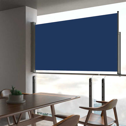 Vidaxl Toldo Lateral Retráctil De Jardín Azul 160x300 Cm_1