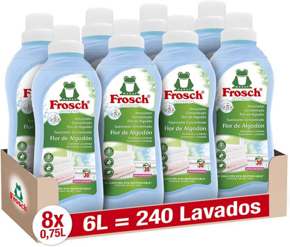 Pack 8x Suavizante Flor de Algodón Frosch 750 ml