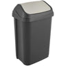 Cubo De Basura Con Tapa Basculante, 25 L, Swantje, Gris Grafito