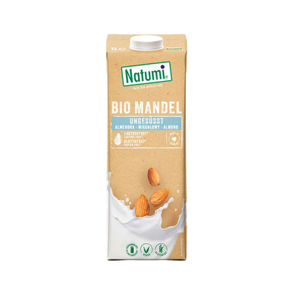 Pack 8x Bebida Almendras sin azúcar Bio Natumi 1 L