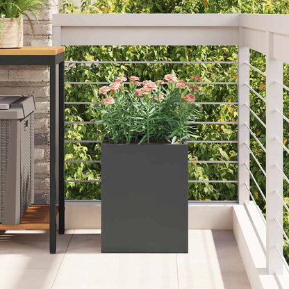 Macetero De Jardín Negro 32 X 32 X 40 Cm Acero Laminado En Frío_3