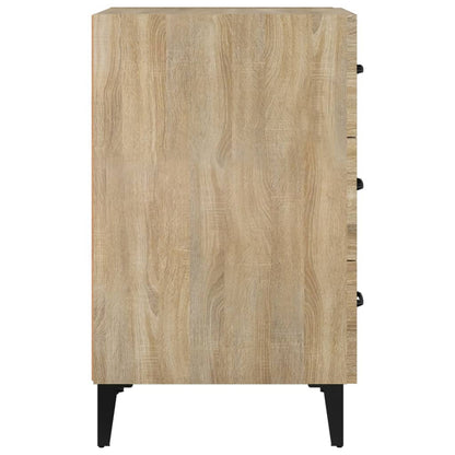 Mesita De Noche Madera De Ingeniería Roble Sonoma 40x40x66 Cm_2