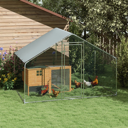 Pawhut Gallinero Para Exterior 3x1,7x1,9 M Con Cubierta Anti-uv E Impermeable_4