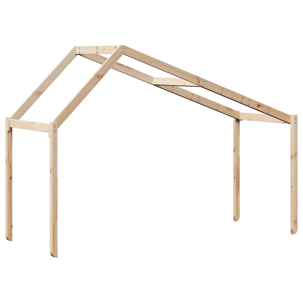 Techo De Cama Infantil Madera Maciza Pino 203x80,5x142 Cm_5