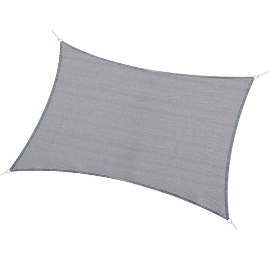 Outsunny Toldo Vela De Sombra Rectangular 4x3 M Protección Rayos Uv Gris_0