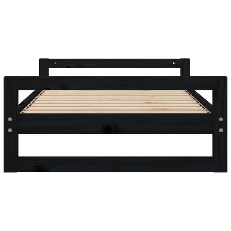 Vidaxl Cama Para Perros Madera Maciza De Pino Negro 95,5x65,5x28 Cm_5