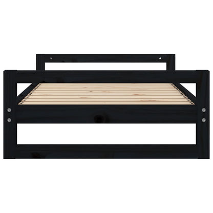 Vidaxl Cama Para Perros Madera Maciza De Pino Negro 95,5x65,5x28 Cm_5