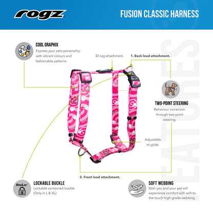 Arnés Para Perro, Modelo Fusion De Rogz, Estampado Comic Azul. Talla Xl (39-64kg)_1