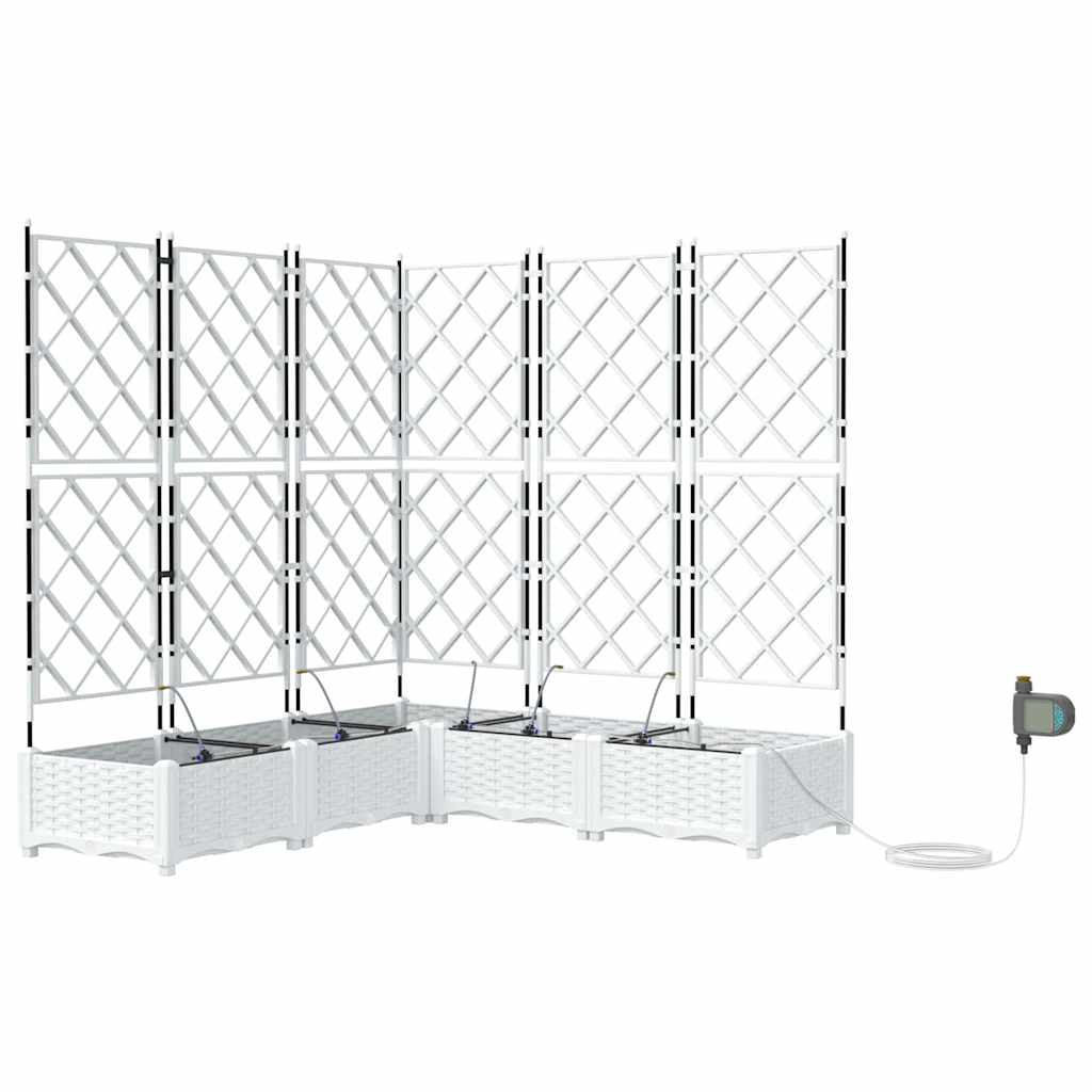 Vidaxl Jardineras Blanco 120 X 120 X 126 Cm Acero_0