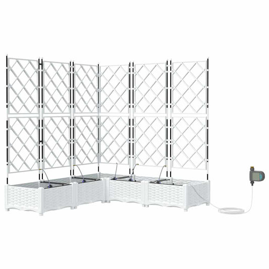 Vidaxl Jardineras Blanco 120 X 120 X 126 Cm Acero_0