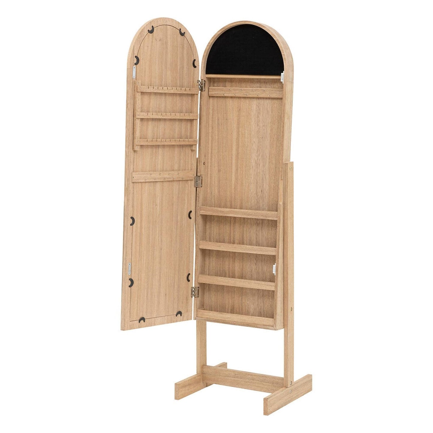 Well Home Armario Joyero Con Espejo 'soleya' En Madera Natural H.145cm_2