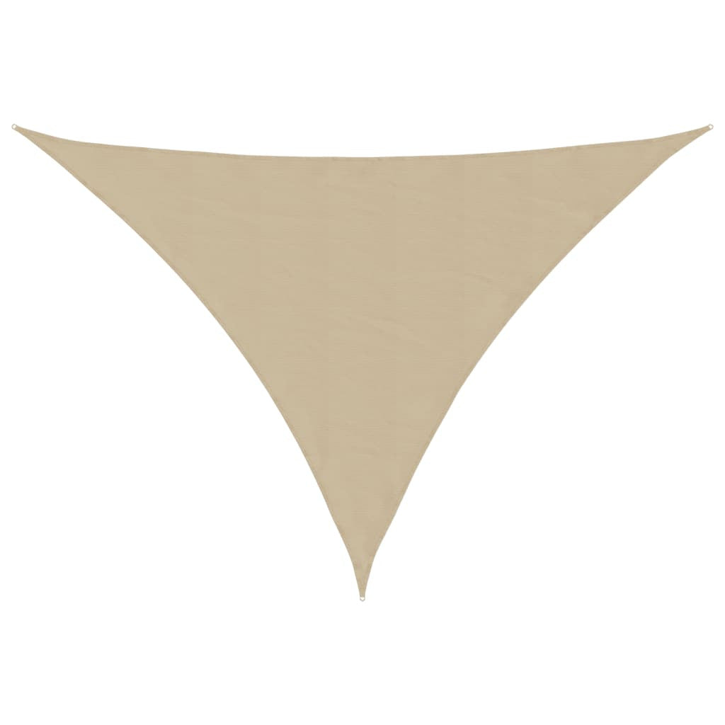 Vidaxl Toldo De Vela Triangular Tela Oxford Beige 5x5x6 M_0