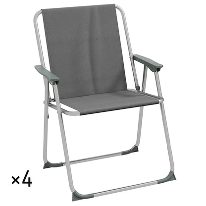 Outsunny Conjunto De 4 Sillas De Camping Plegables Con Reposabrazos Para Jardín_0