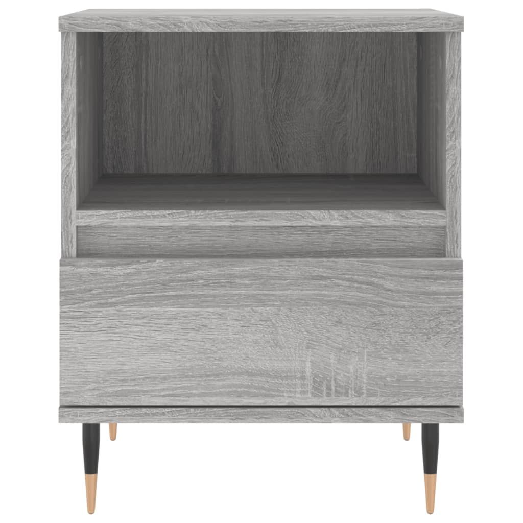 Mesita De Noche Madera De Ingeniería Gris Sonoma 40x35x50 Cm_3