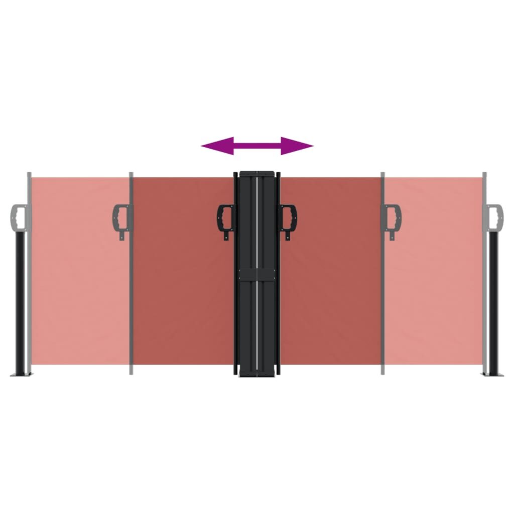 Vidaxl Toldo Lateral Retráctil Terracota 100x1000 Cm_4