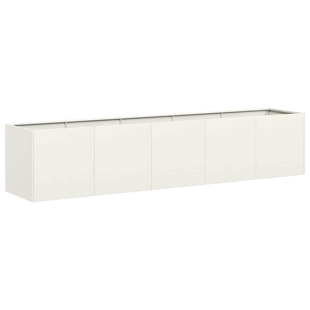 Jardinera De Acero Laminado En Frío Blanco 200x40x40 Cm_0