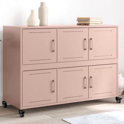 Aparador De Acero Laminado En Frío Rosa 100,5x39x72 Cm / Vetonek_2