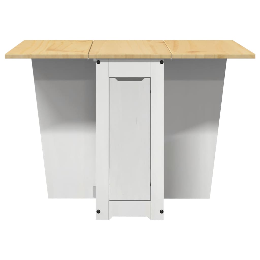 Mesa De Comedor Plegable Mariposa Corona Madera Pino Blanco_2