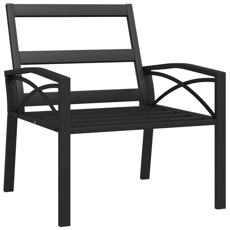 Vidaxl Silla De Jardín Acero Con Cojines Gris 68x76x79 Cm_5