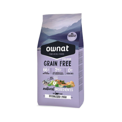 Ownat Grain Free Prime Sterilized Fish Pienso para gatos esterilizados 8 Kg