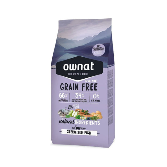 Ownat Grain Free Prime Sterilized Fish Pienso para gatos esterilizados 8 Kg