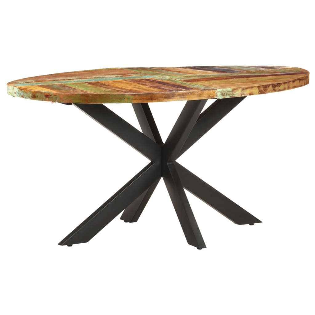 Mesa De Comedor De Madera Maciza Reciclada 160x90x75 Cm_4