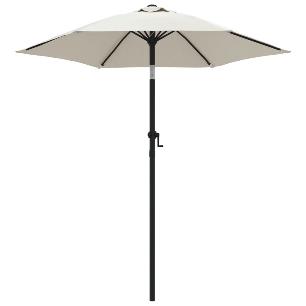 Vidaxl Sombrilla De Aluminio Blanco Arena 200x224 Cm_0