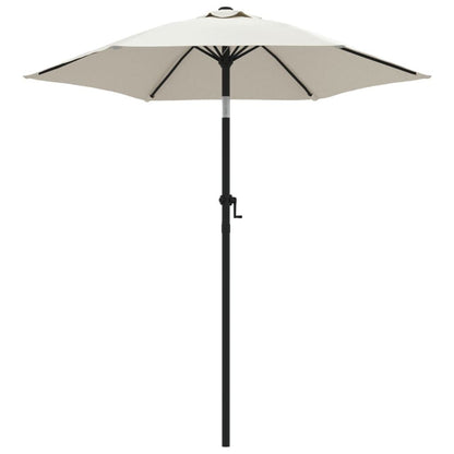 Vidaxl Sombrilla De Aluminio Blanco Arena 200x224 Cm_0