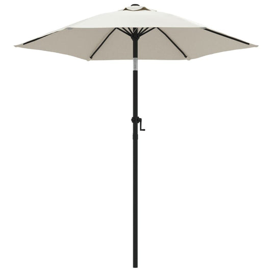 Vidaxl Sombrilla De Aluminio Blanco Arena 200x224 Cm_0