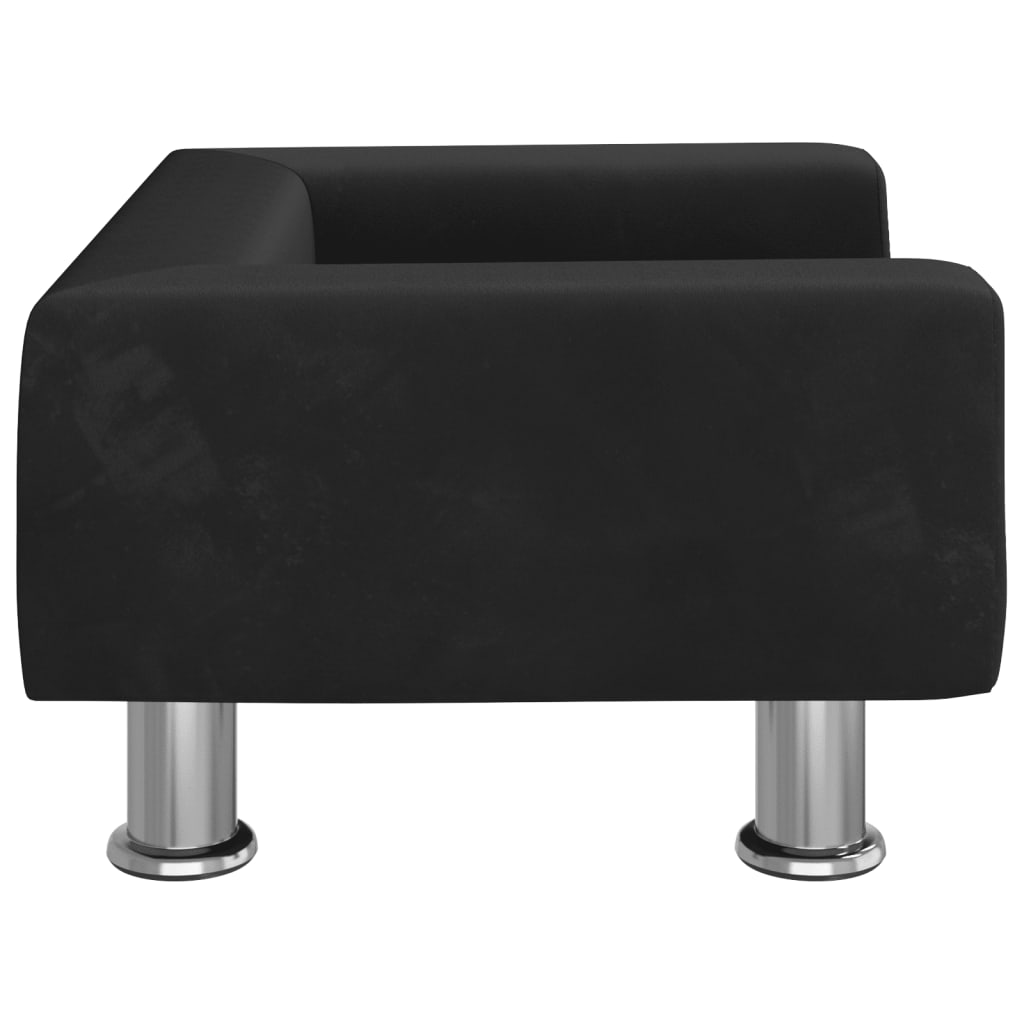 Cama Para Perros De Terciopelo Negra 50x40x26,5 Cm / Vetonek_5