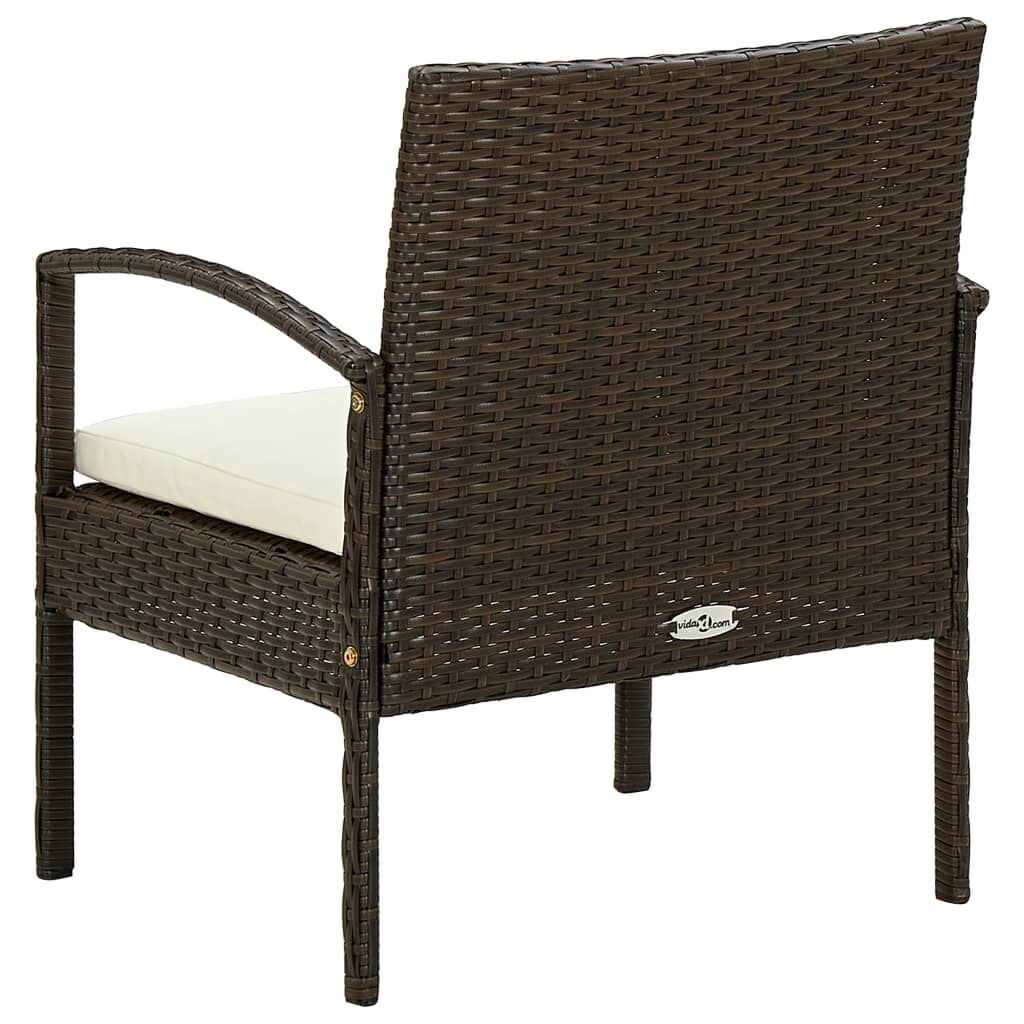 Vidaxl Silla De Jardín Con Cojín Ratán Sintético Marrón_3