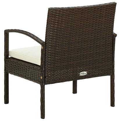 Vidaxl Silla De Jardín Con Cojín Ratán Sintético Marrón_3