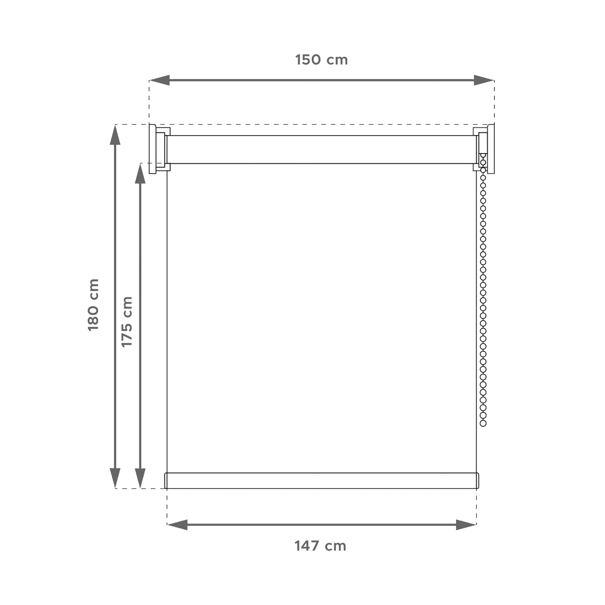 Estor Blanco Roto 150x180cm Enrollable Opaco Wellhome_2