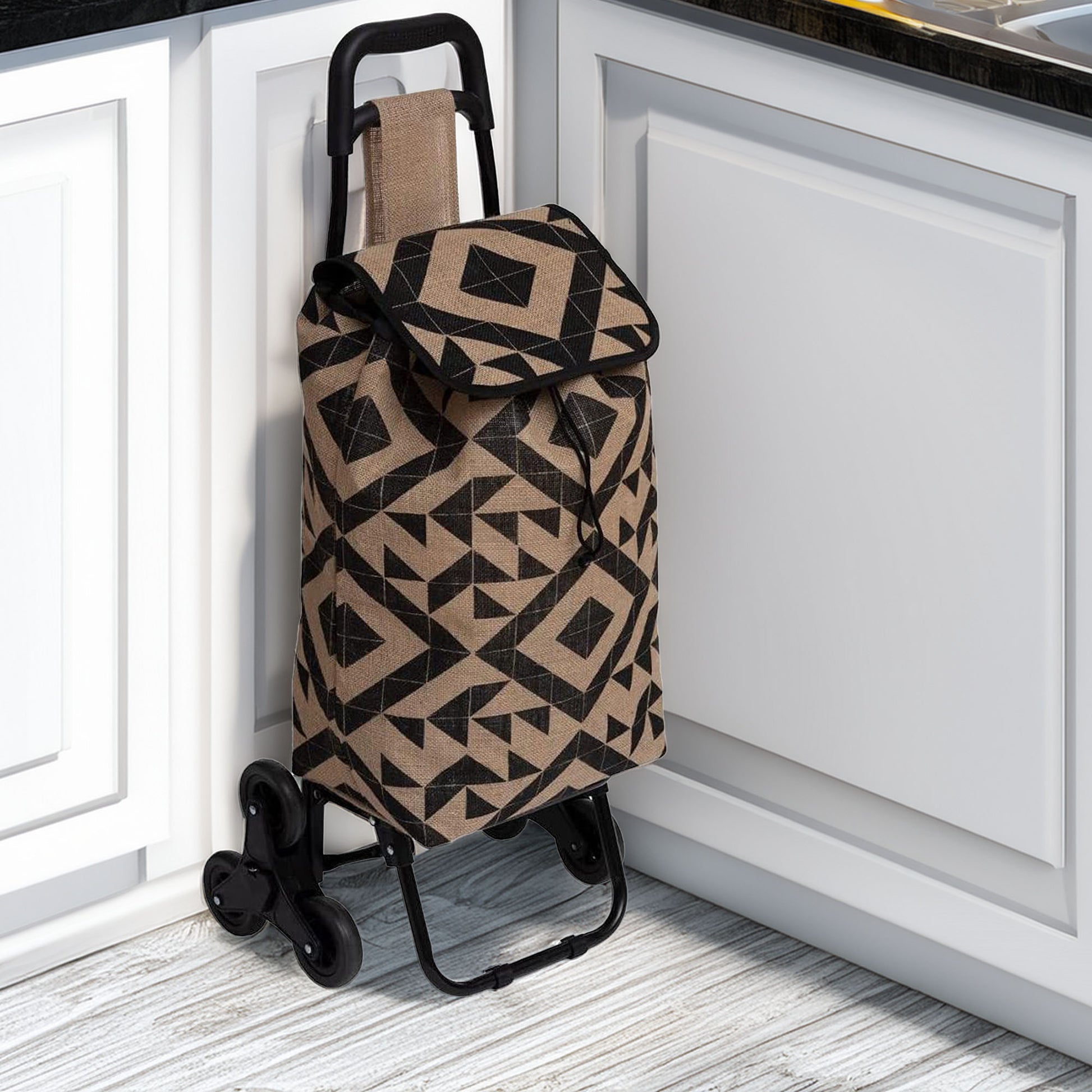 Wellhome - Carro De La Compra 6 Ruedas, 33 L., Marrón_3