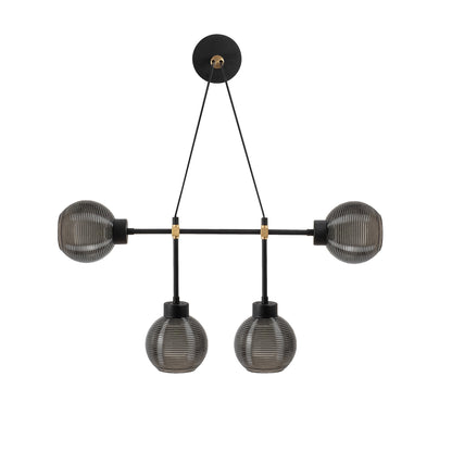 Aplique De Pared, Metal , Negro humo, 78x15x65, Casquillo E 27 Max 40 W_2