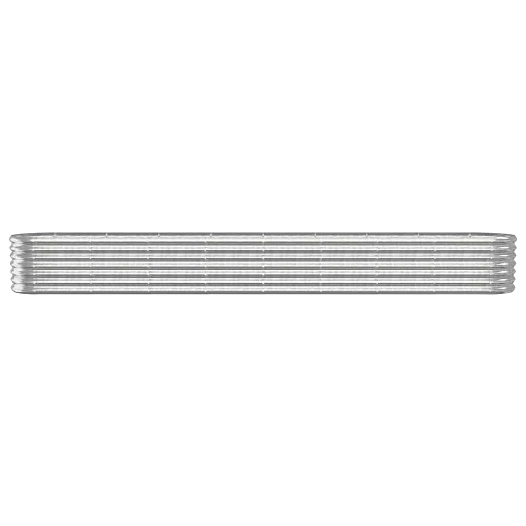 Jardinera Arriate Acero Galvanizado Plata 332x40x36 Cm_2