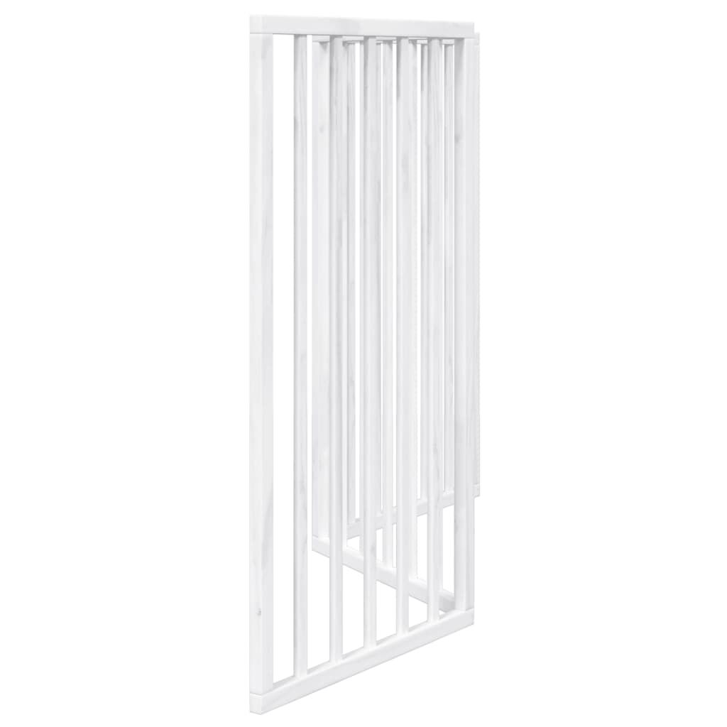 Vidaxl Puerta Para Perros Plegable De 3 Paneles, Color Blanco, 150 Cm, Madera De Álamo_4