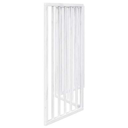 Vidaxl Puerta Para Perros Plegable De 3 Paneles, Color Blanco, 150 Cm, Madera De Álamo_4