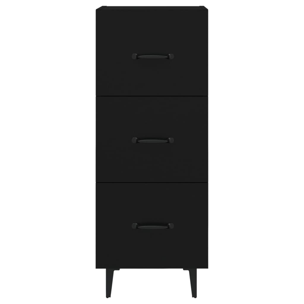 Aparador De Madera Contrachapada Negro 34,5x34x90 Cm / Vetonek_5