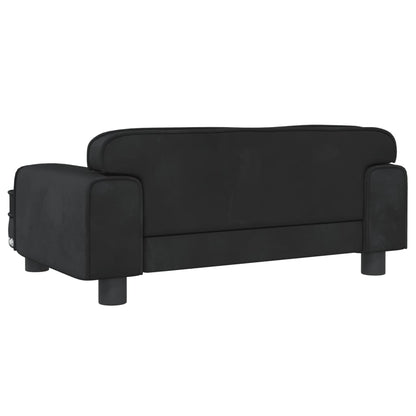 Cama Para Perros De Terciopelo Negra 70x45x30 Cm / Vetonek_0