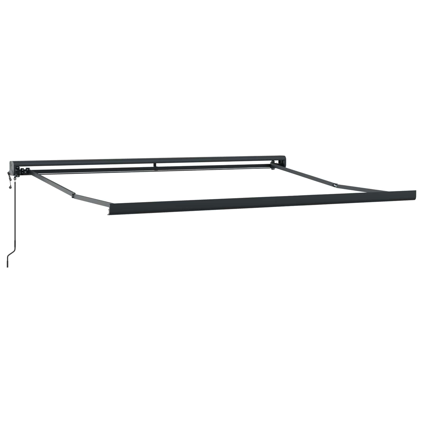 Toldo Retráctil Rojo Y Blanco 350 X 250 X 165 Cm Tela Y Metal_4