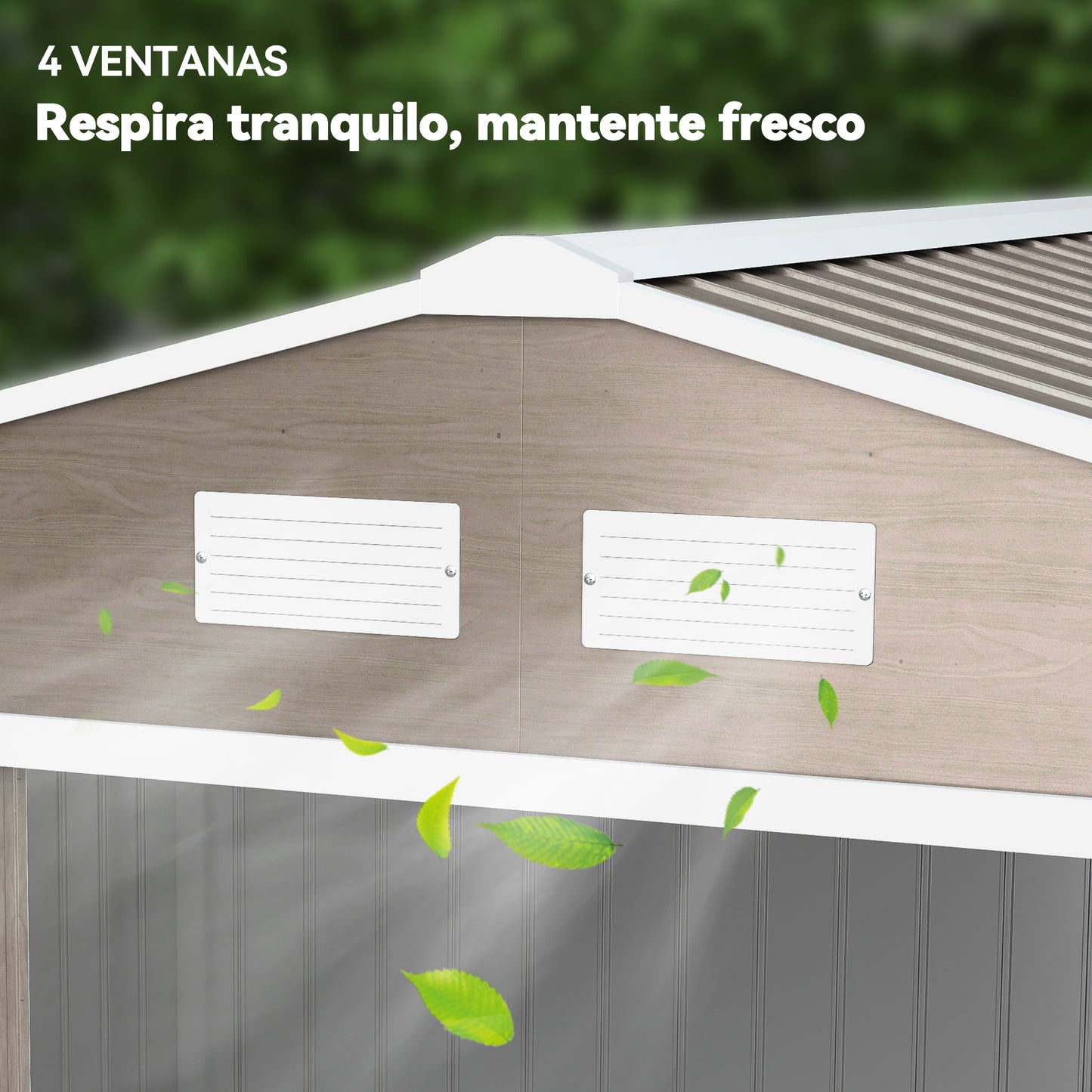 Outsunny Caseta De Jardín Exterior 4,9 M² 277x195x192 Cm Con Puerta Corredera_3