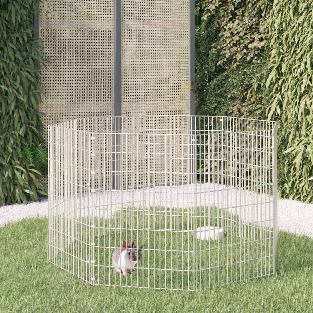 Vidaxl Recinto Animales Corral 8 Paneles Hierro Galvanizado 54x80 Cm_1